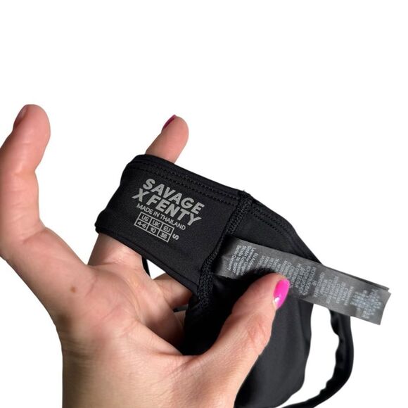 Savage X Fenty Black Wildcat Strappy Sexy Cropped Longline Tank Top - Picture 11 of 11